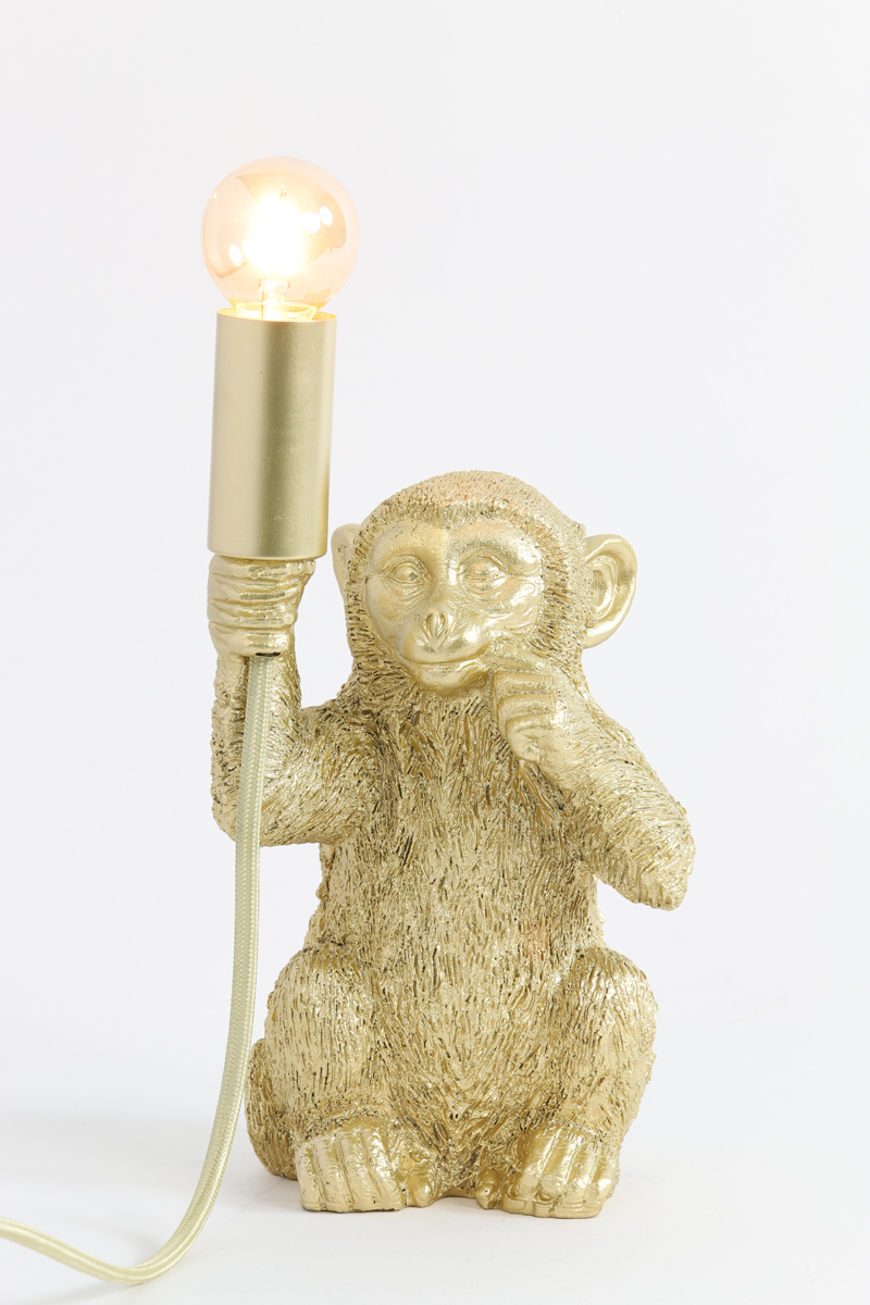 Gouden Tafellamp Aap Light And Living Monkey Directlampen Nl