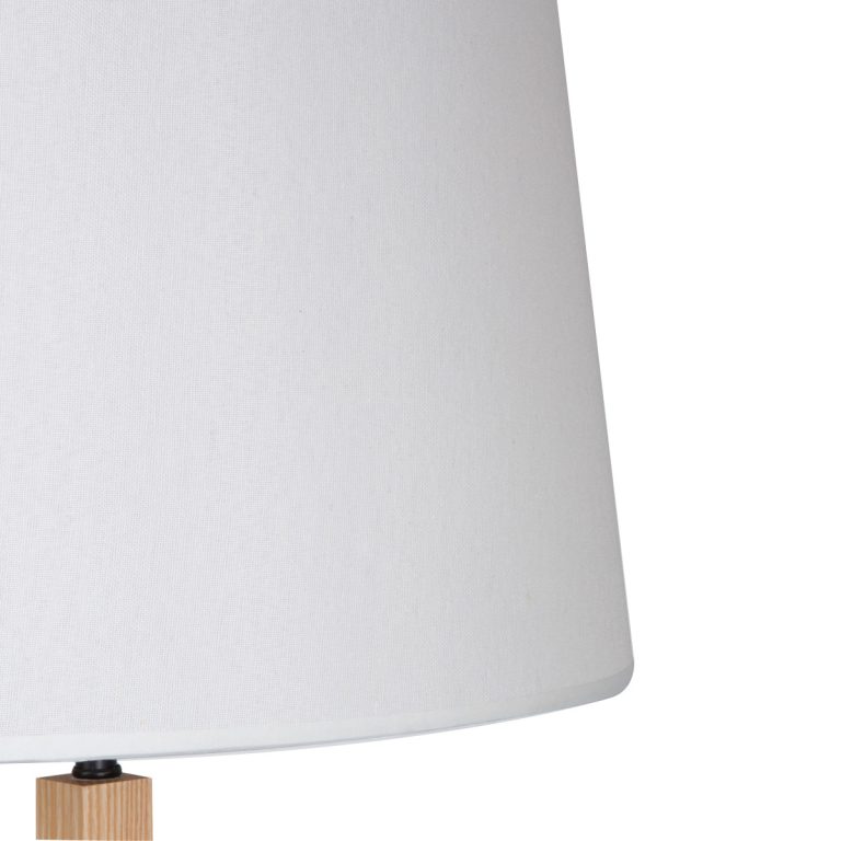 Scandinavische Driepoot Vloerlamp Beige Hout Mexlite Sabi Directlampen Nl