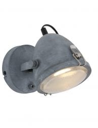 Doe een poging Heel veel goeds exegese Industriële wandlamp Mexlite Paco grijs - Directlampen.nl