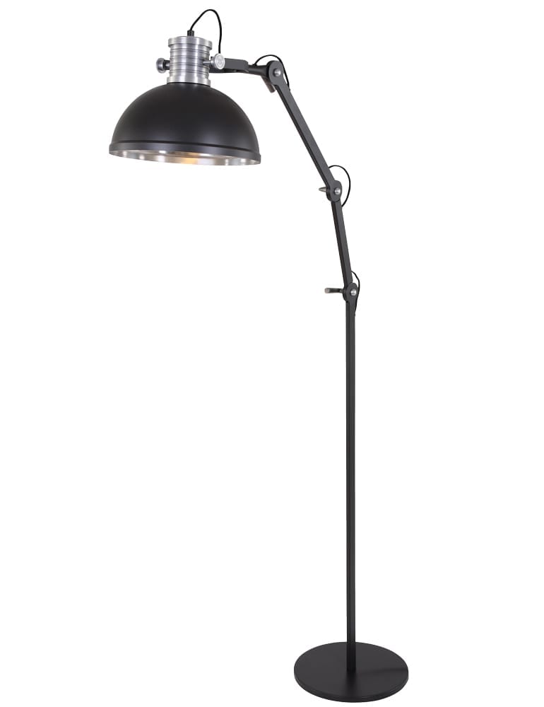 rand Implementeren Poëzie Multifunctionele vloerlamp Steinhauer Brooklyn zwart 195 cm