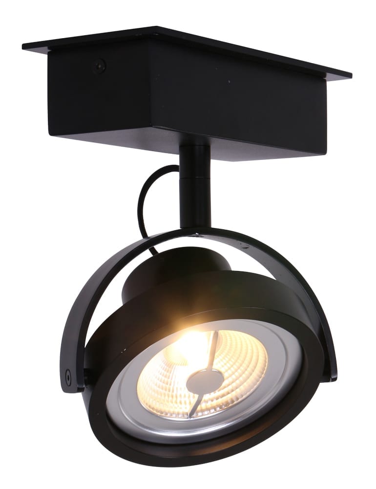 Zwarte grote spot LED Steinhauer Directlampen.nl