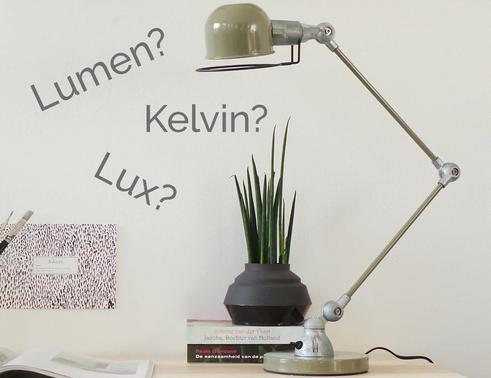 Wat is verschil tussen lux, lumen en kelvin? /