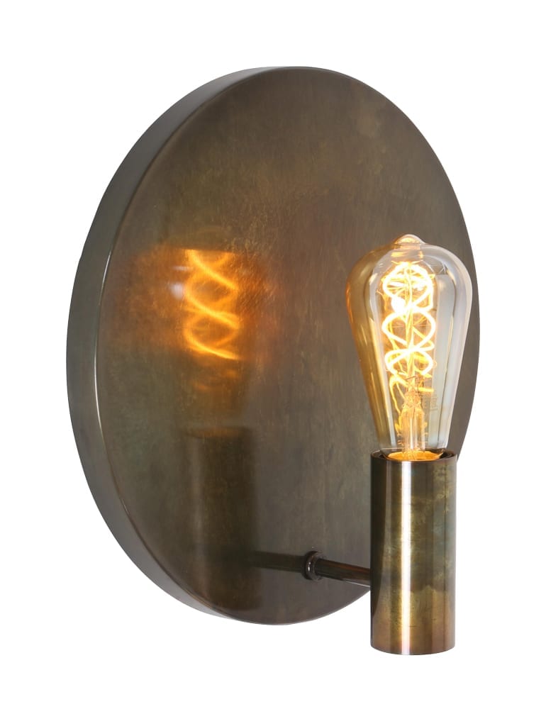 Koningin Gladys marge Ronde wandlamp Light &Living Disc goud - Directlampen.nl