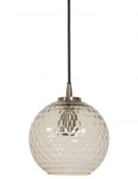 Eed Ongemak Magazijn Glazen bollamp met patroon Light & Living Dione brons - Directlampen.nl