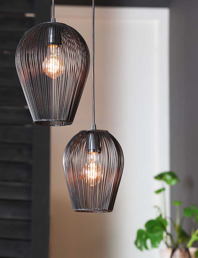 Druppelvormige zwarte draadlamp Light & Abby - Directlampen.nl