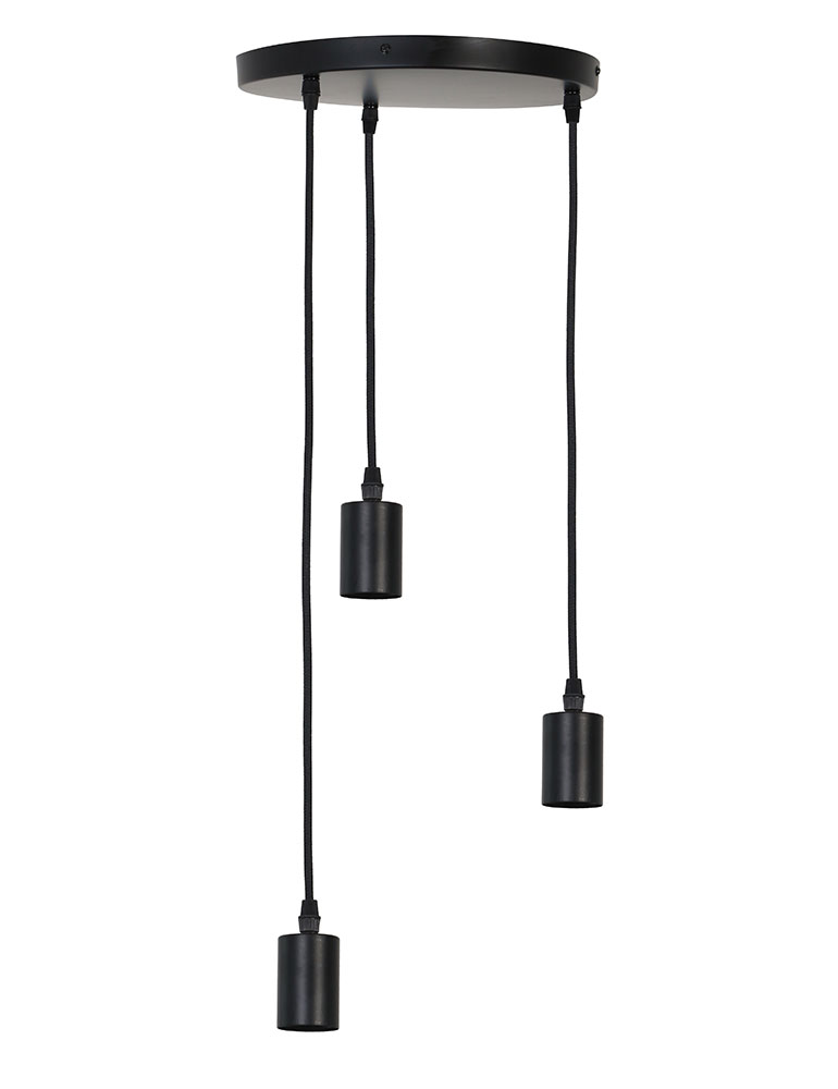 tuin Momentum Validatie Hanglamp met 3 pendels Light & Living Brandon zwart - Directlampen.nl