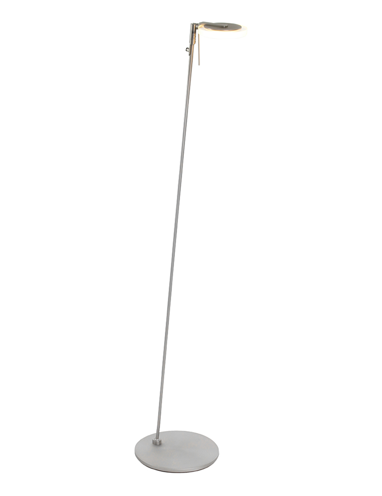 niemand Marxistisch leerling Moderne vloerlamp met dunne reflector Steinhauer Turound staal met glas -  Directlampen.nl