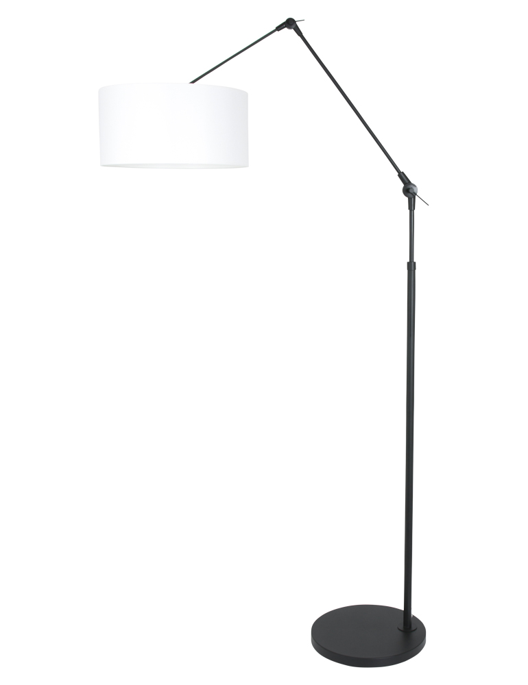 Verstelbare staande lamp met witte Steinhauer Prestige Chic zwart Directlampen.nl