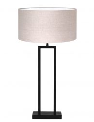 landinwaarts talent Grijp Stoere landelijke tafellamp met bruine kap Light & Living Shiva zwart -  Directlampen.nl