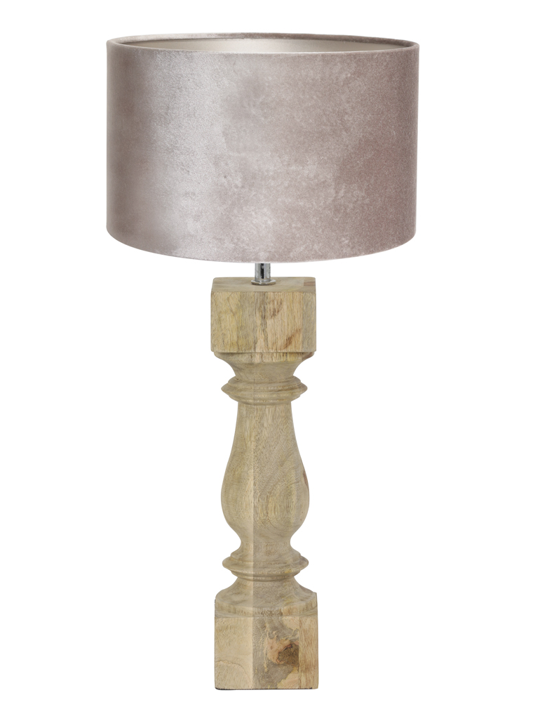 Materialisme manipuleren Ik heb het erkend Landelijke houten schemerlamp Light & Living Cumani zilveren kap -  Directlampen.nl