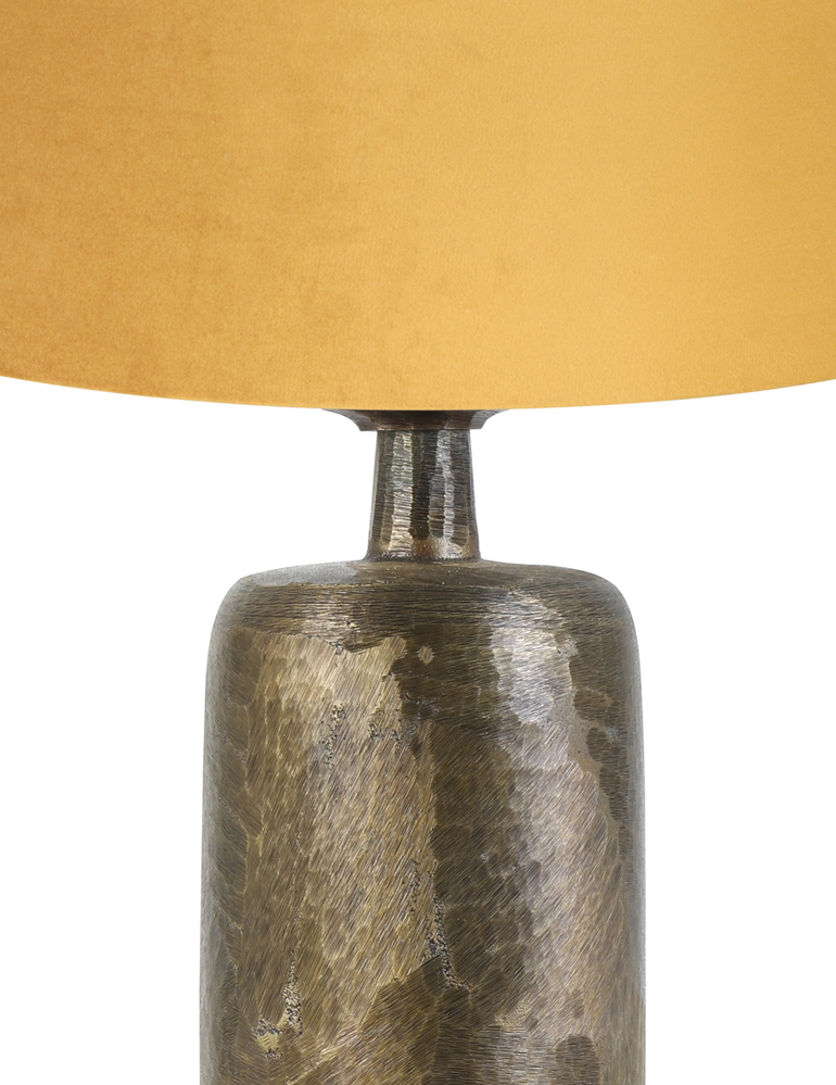 Solide tafellamp met kap & Living Papey brons