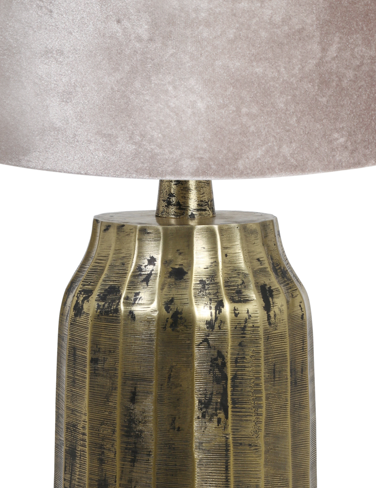 Nog steeds legaal Mineraalwater Sjieke tafellamp Light & Living Timi goud met zilveren kap - Directlampen.nl