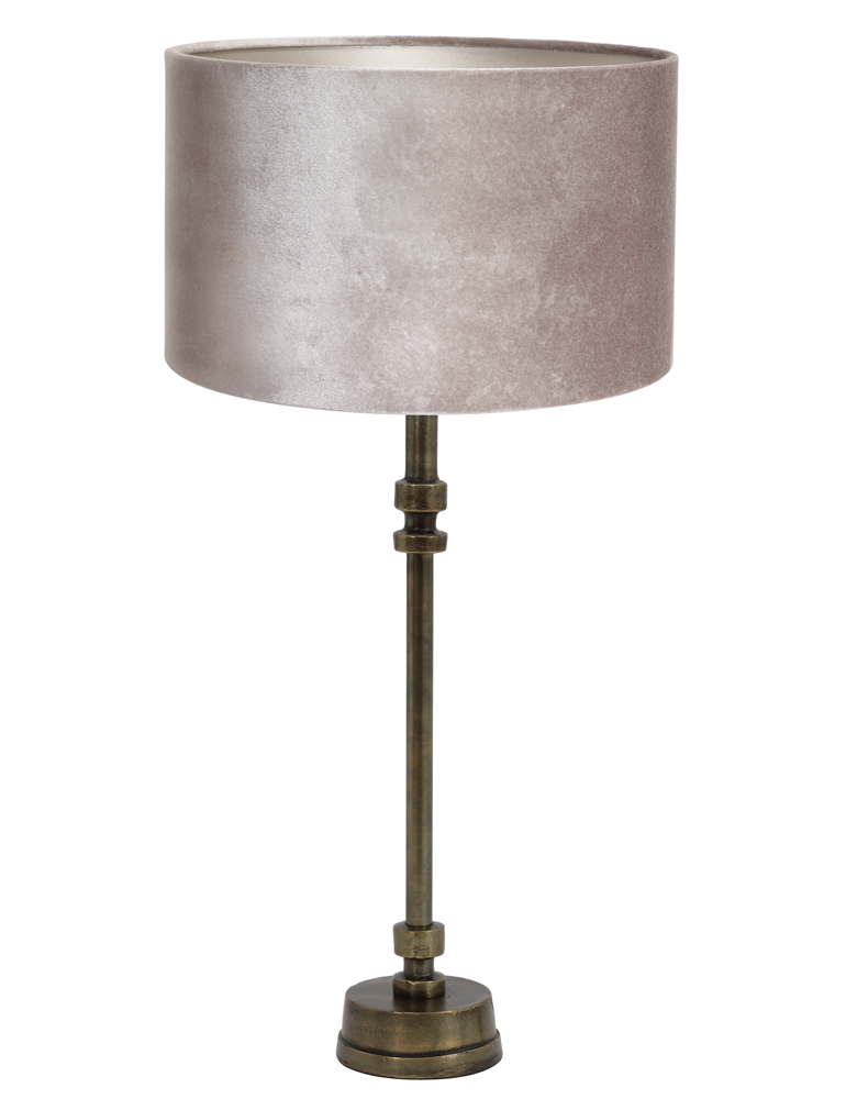 dak loyaliteit Fauteuil Klassieke lampenvoet Light & Living Howell met zilveren kap -  Directlampen.nl