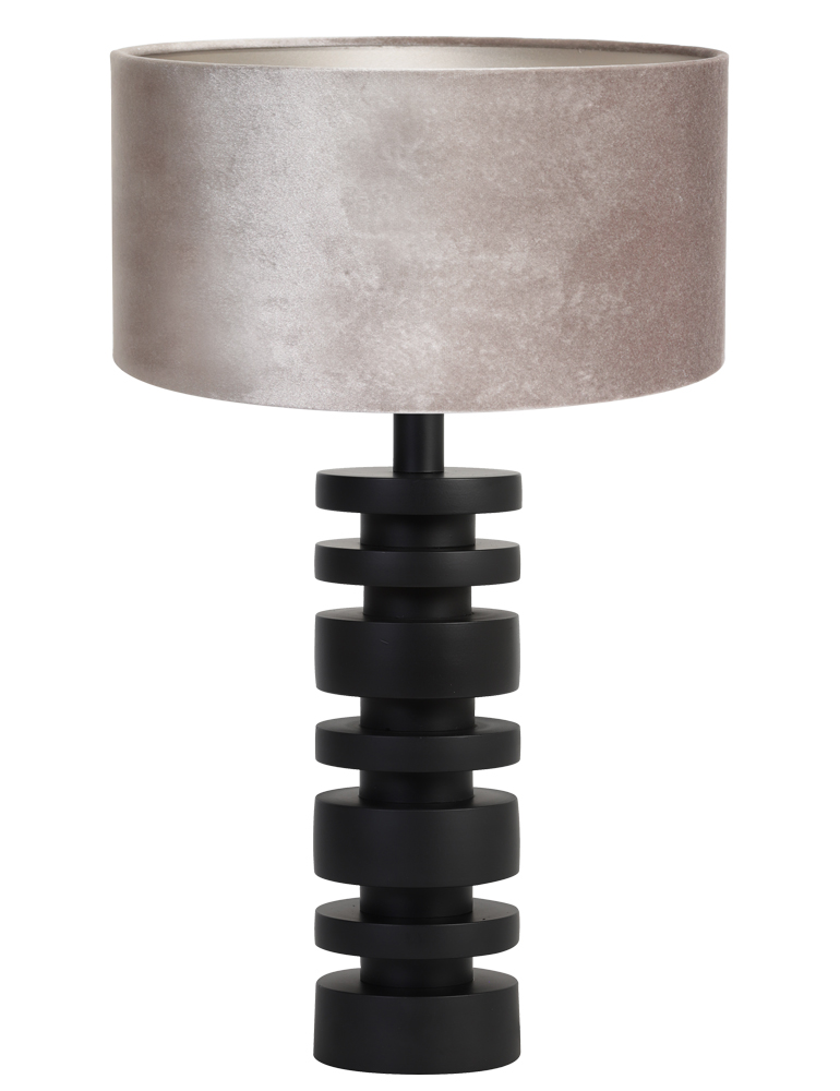 Tafellamp met grijze velvet kap Light & Living - Directlampen.nl