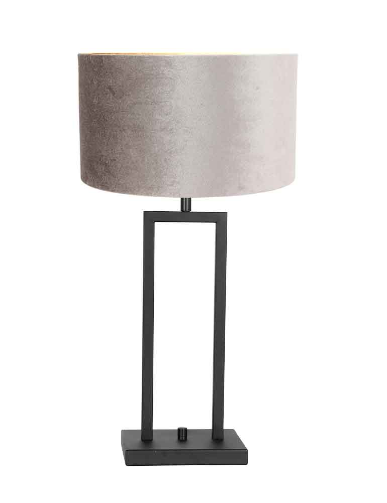 enkel en alleen Bondgenoot Concurrenten Rechthoekige tafellamp met zilveren kap Steinhauer Stang zwart -  Directlampen.nl
