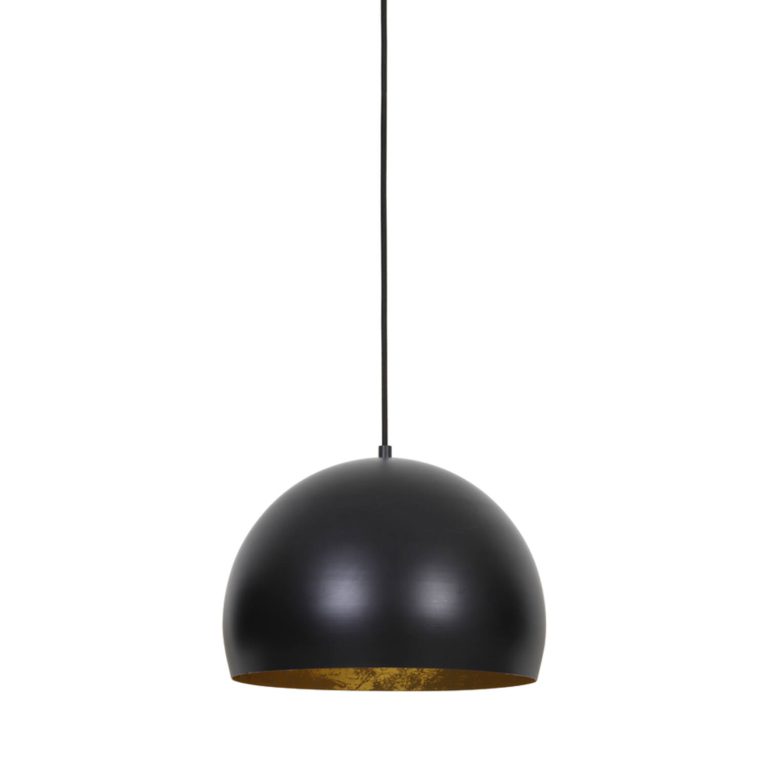 Retro Zwart Met Gouden Hanglamp Bolvormig Light And Living Jaicey ...