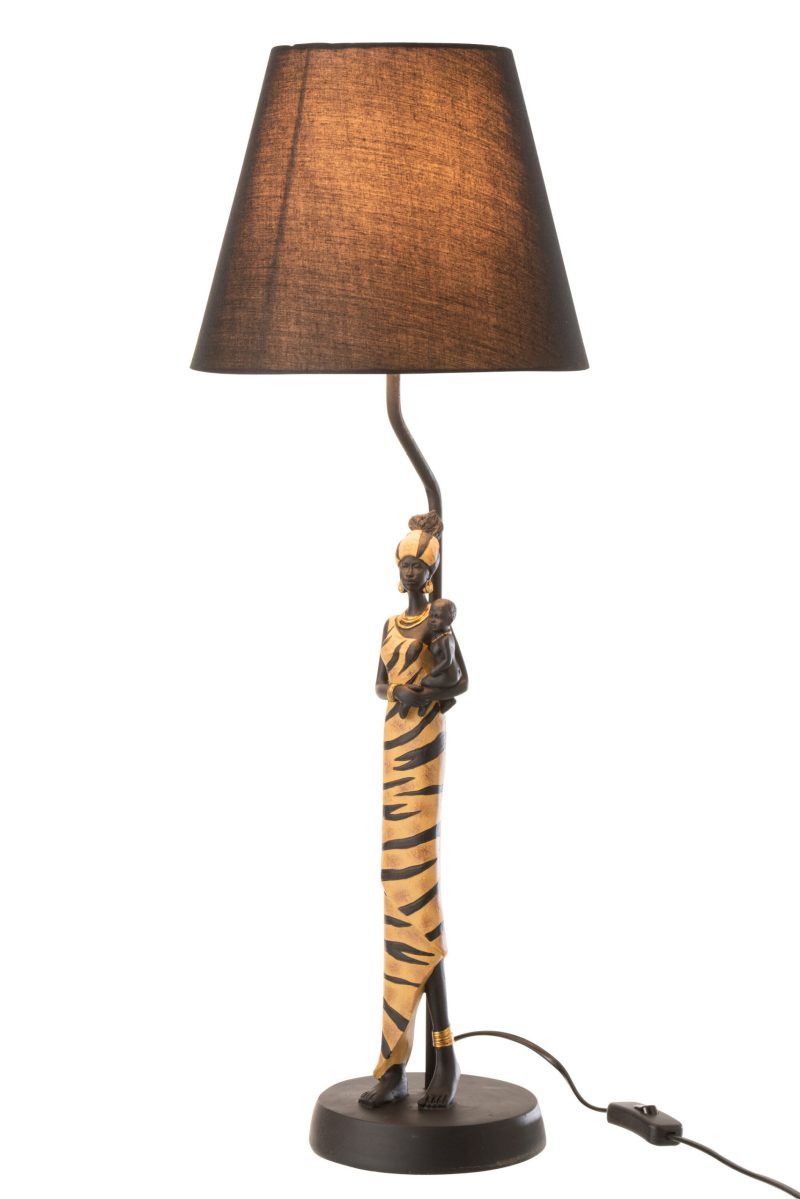 afrikaanse-zwart-met-gouden-tafellamp-jolipa-african-woman-zebra-11483-2