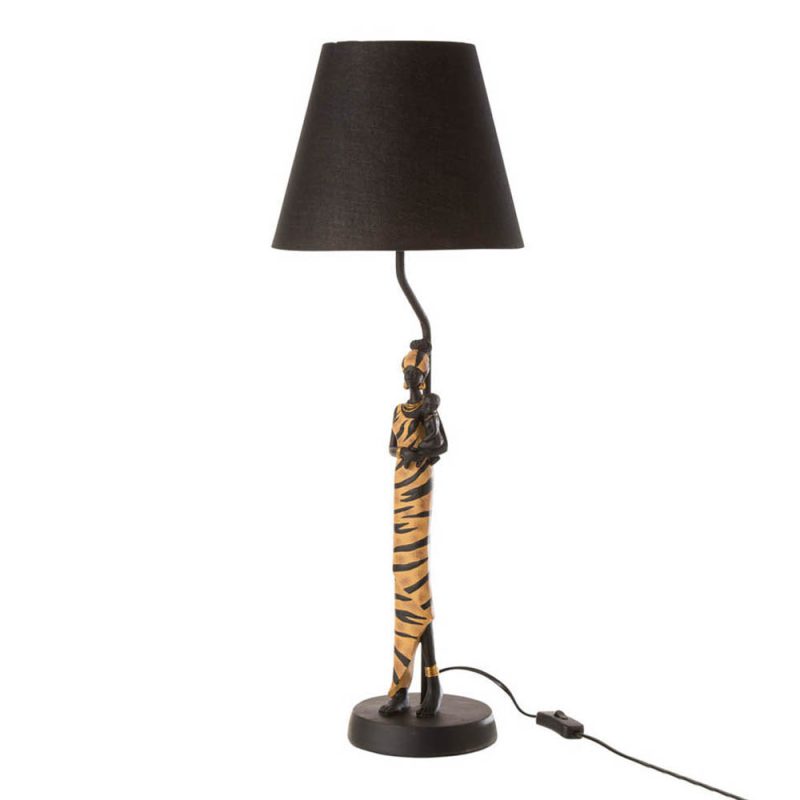 afrikaanse-zwart-met-gouden-tafellamp-jolipa-african-woman-zebra-11483