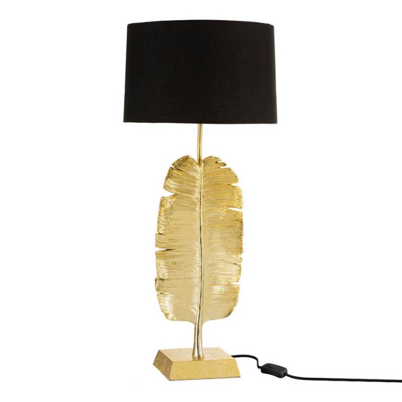 klassieke-zwarte-tafellamp-gouden-veer-jolipa-feather-poly-95101