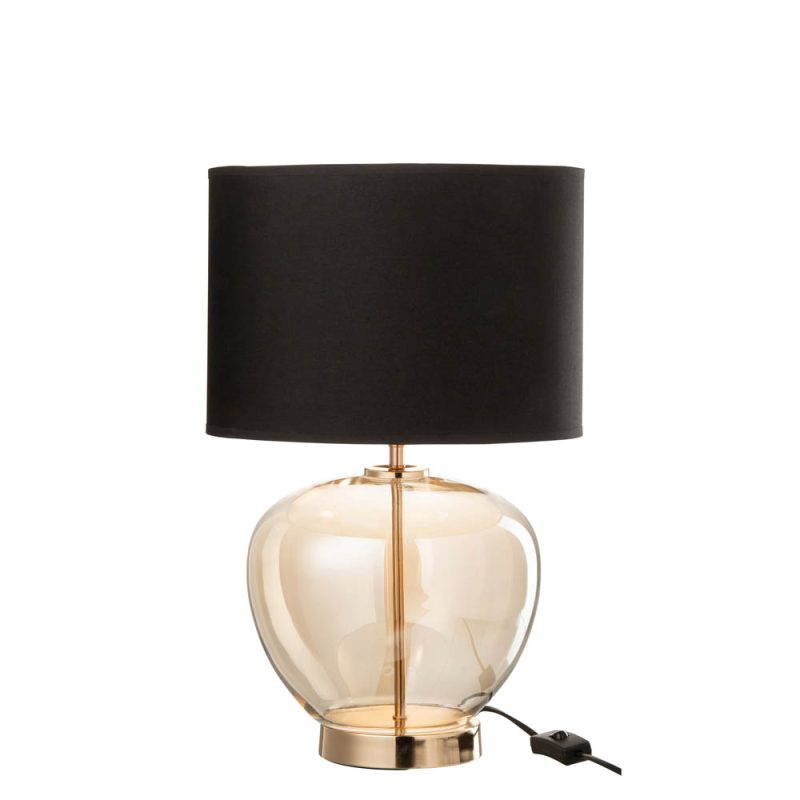 moderne-gouden-rookglazen-tafellamp-met-zwart-jolipa-xena-15369-1