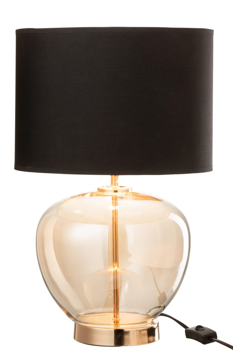 moderne-gouden-rookglazen-tafellamp-met-zwart-jolipa-xena-15369-2