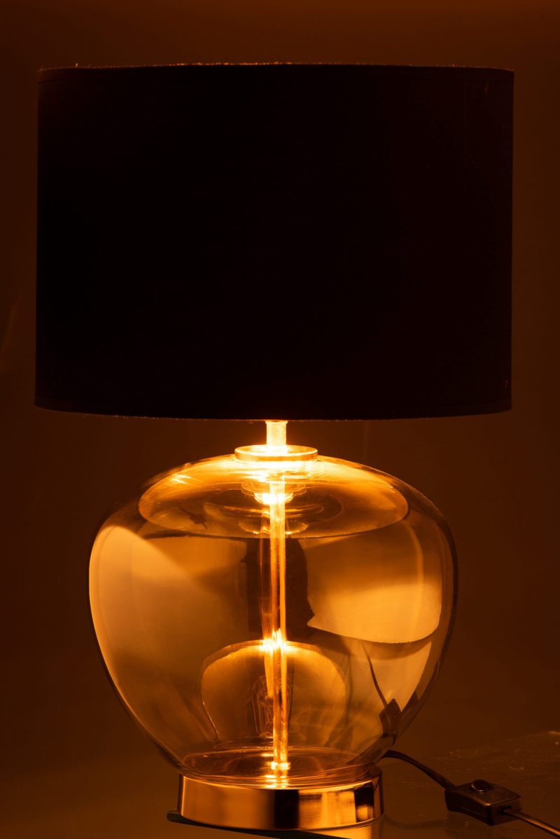 moderne-gouden-rookglazen-tafellamp-met-zwart-jolipa-xena-15369-3