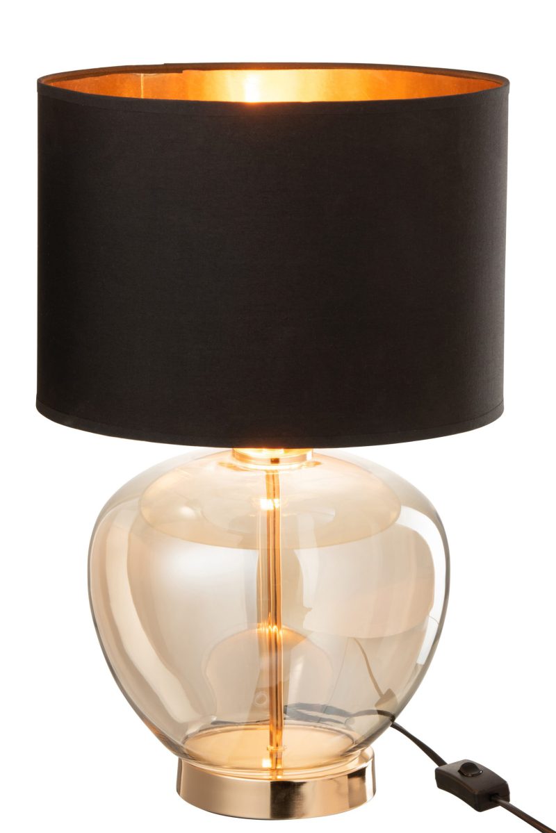 moderne-gouden-rookglazen-tafellamp-met-zwart-jolipa-xena-15369-4