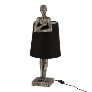moderne-zwart-met-zilver-tafellamp-mensfiguur-jolipa-man-poly-6489