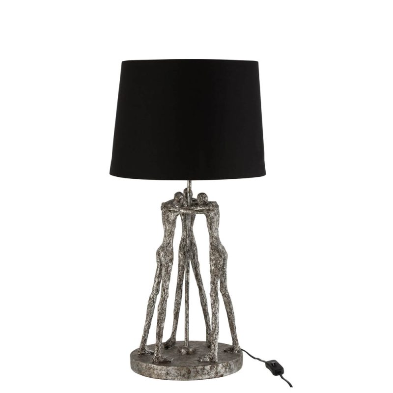 moderne-zwart-met-zilveren-tafellamp-mensfiguren-jolipa-figures-poly-6490-1