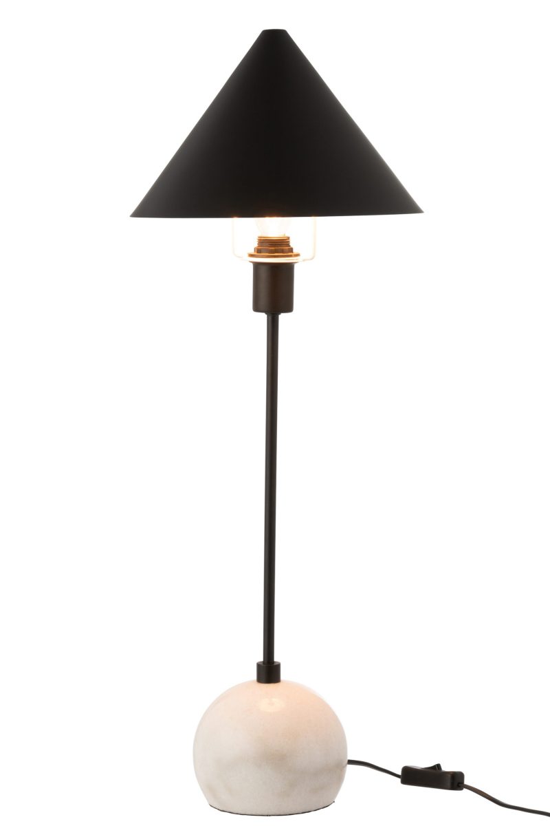 moderne-zwarte-tafellamp-natuurstenen-voet-jolipa-meggy-5252-2