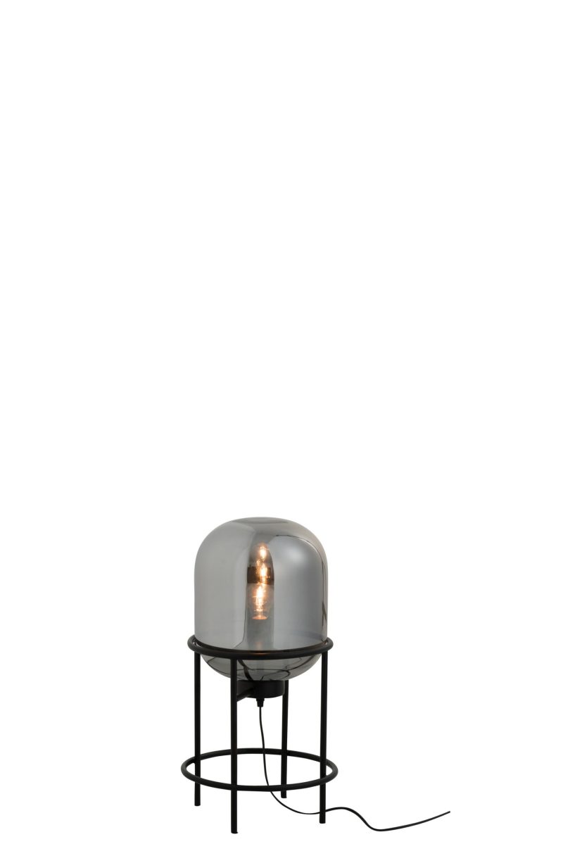 retro-zwarte-tafellamp-rookglas-jolipa-sasha-89035-2