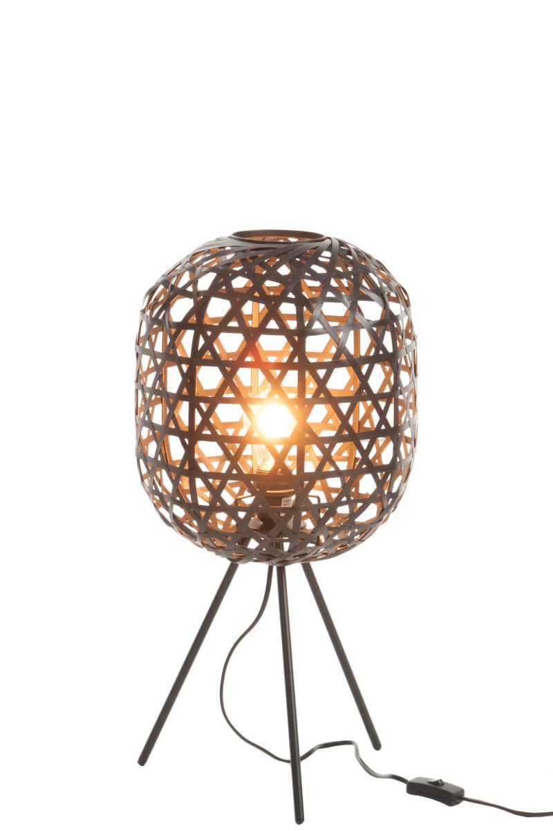 rustieke-zwarte-houten-tafellamp-jolipa-lexi-82162-2