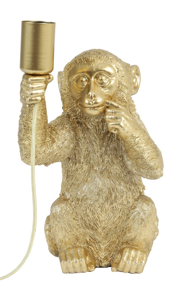 Gouden Tafellamp Aap Light Living Monkey Directlampen Nl