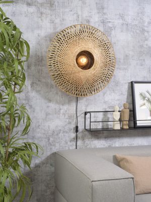 bamboe-wandlamp-bohemian-zwart-naturel-good-mojo-kalimantan-kalimantanw15bn-1