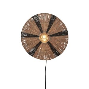 boheemse-ronde-naturel-zwarte-wandlamp-good-&-mojo-iguazu-iguazu/w/4012/bn