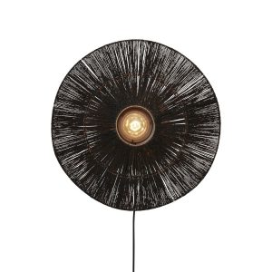 boheemse-zwarte-wandlamp-riet-good-&-mojo-iguazu-iguazu/w/5514/b