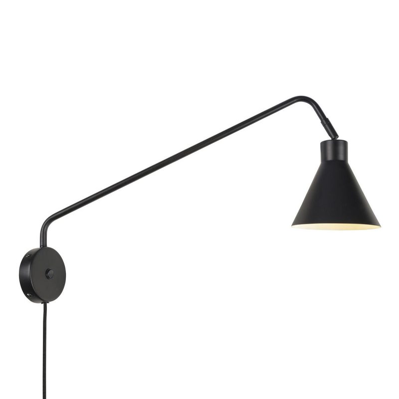 trechterkap-wandlamp-zwart-retro-it's-about-romi-lyon-lyon/w/b