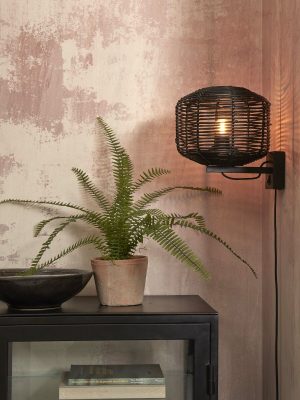 wandlamp-rond-bohemian-zwart-rotan-good-mojo-tanami-tanamiw2520b-1