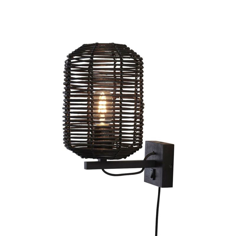 zwarte-bohemian-wandlamp-metaal-rotan-good-&-mojo-tanami-tanami/w25/b