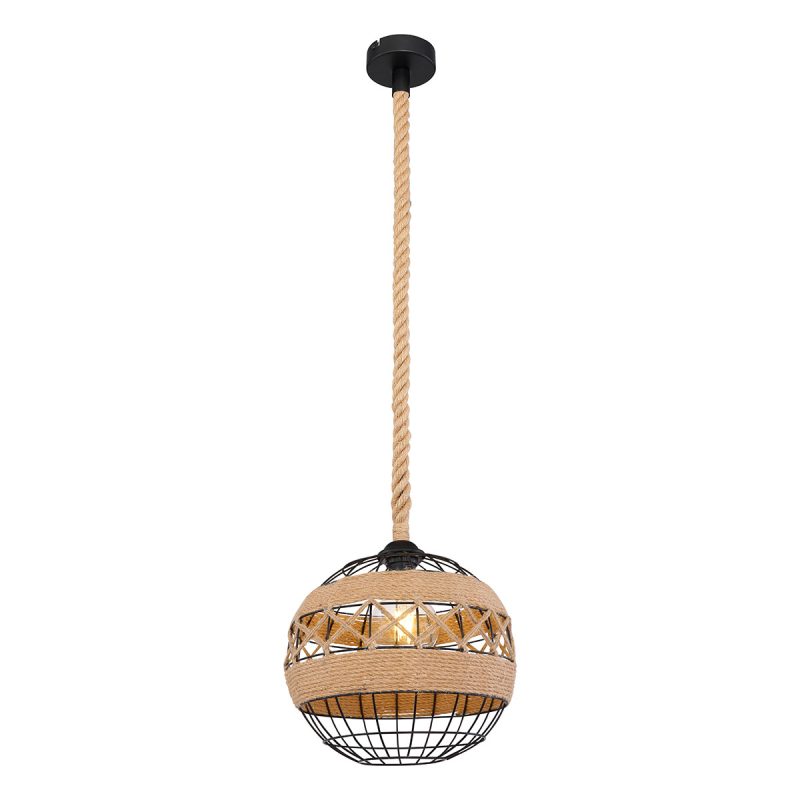 bolvormige-hanglamp-zwart/naturel-hennepweefsel-globo-ulleu-69029h1