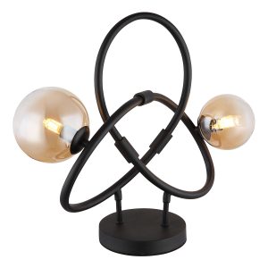 gedraaide-2-amberglasbol-tafellamp-zwart-globo-hermi-i-56141-2t