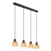 hanglamp-4-kap-zwart/bruin-bamboeweefsel-globo-wenna-54053-4h