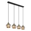 hanglamp-zwart/messing-4-kristalkap-diamantvorm-globo-hermi-i-54359-4h