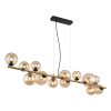 hanglamp-zwart/messing-horizontaal-13-amberglasbol-globo-hermi-i-56135-13h