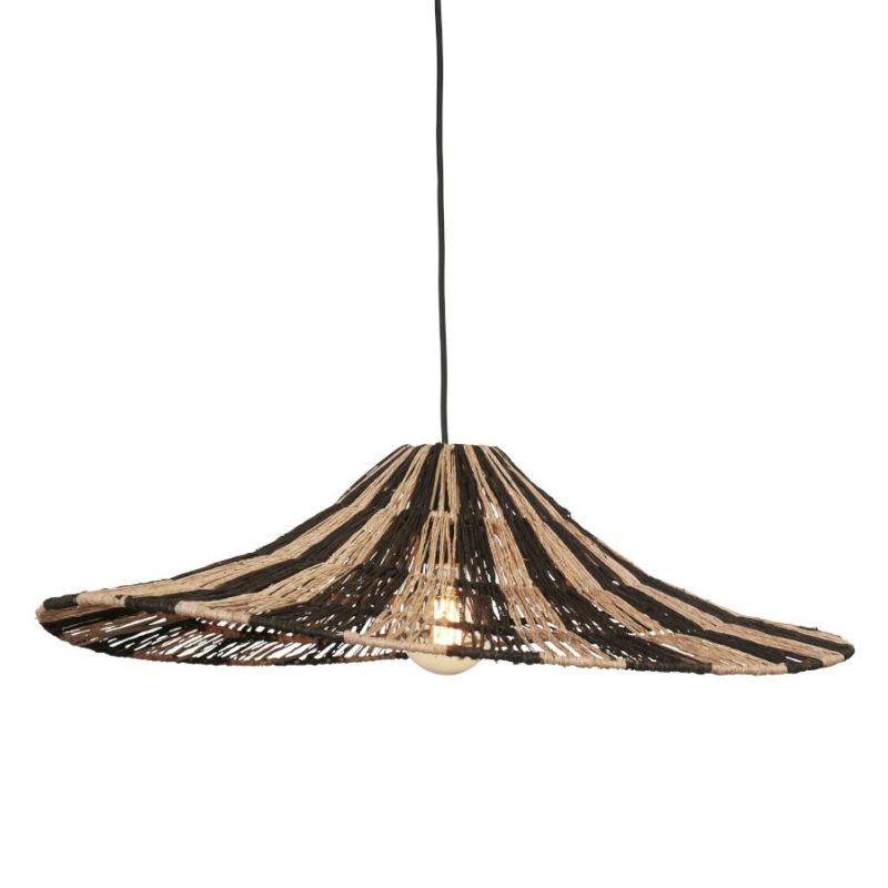 hoedvormige-hanglamp-naturel/zwart-riet-good&mojo-cuzco-cuzh011bn