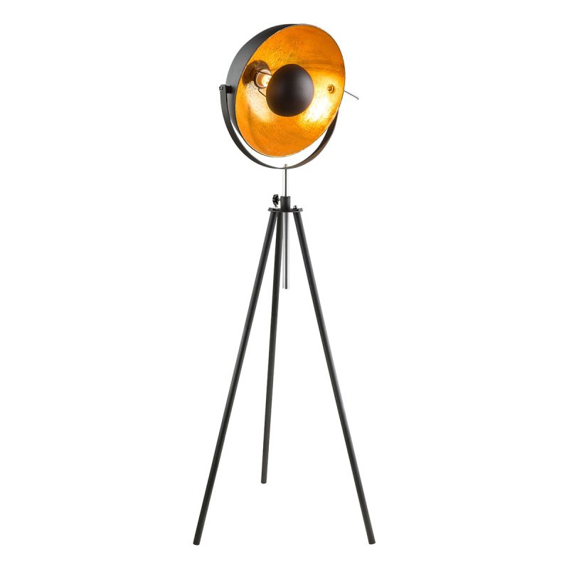 industriële-driepoot-vloerlamp-koepelkap-zwart/goud-globo-lenn-58305