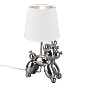 keramieken-design-tafellamp-hond-zilver/wit-reality-bello-r50241089