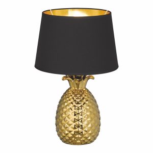keramieken-tafellamp-large-ananas-goud/zwart-reality-pineapple-r50431079
