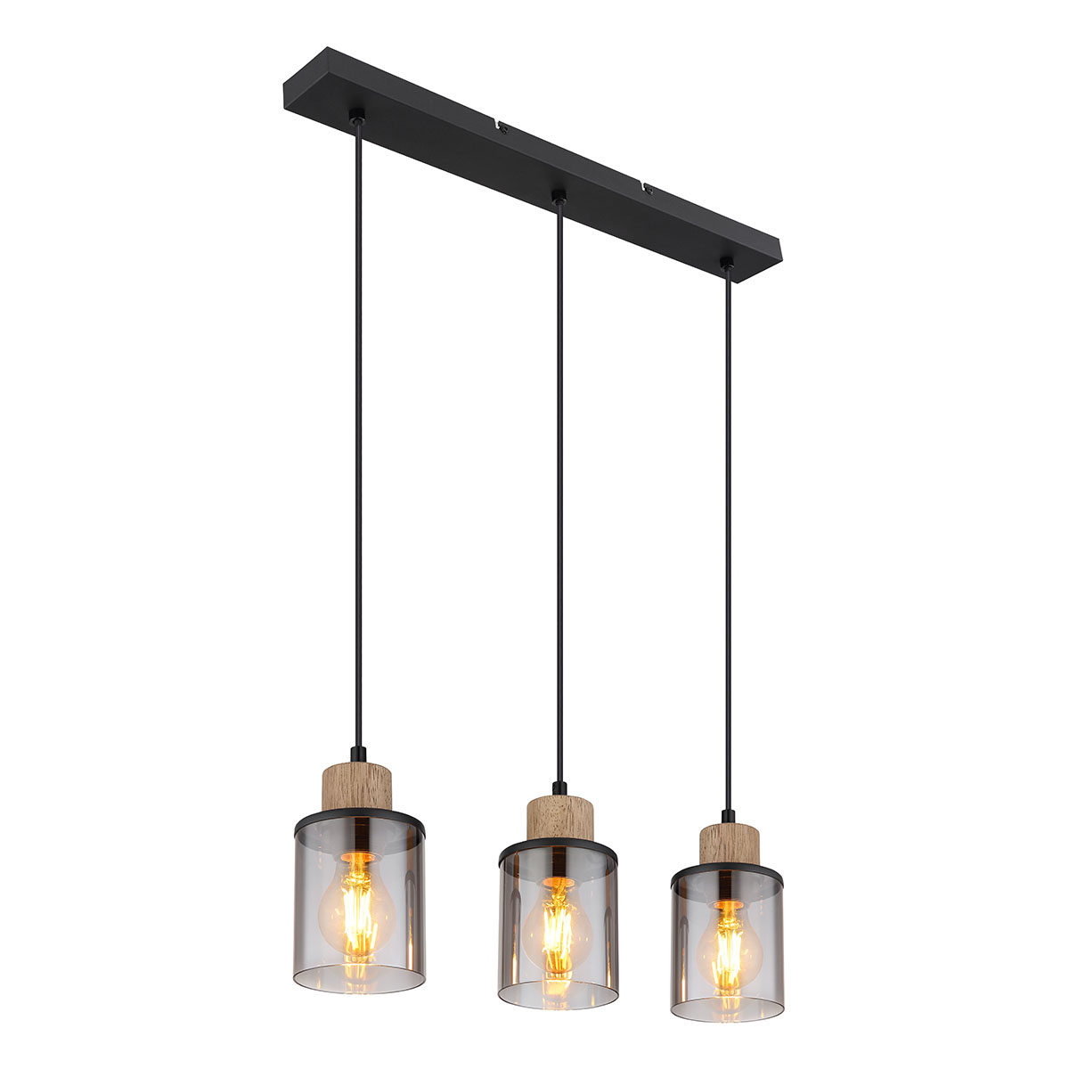 metalen-glazen-klassieke-zwarte-hanglamp-globo-hermi-i-15707-3h