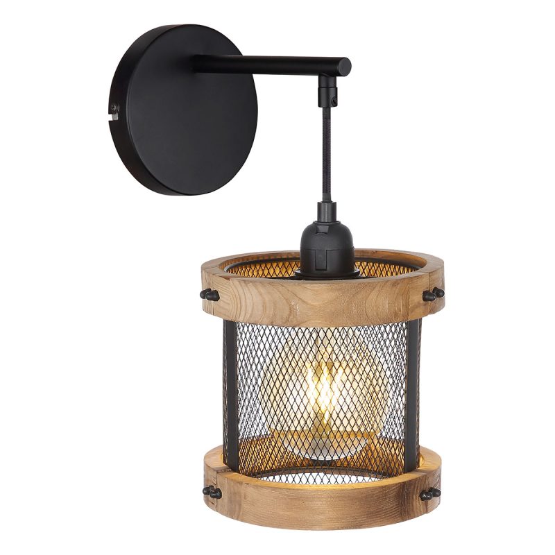 metalen-zwarte-wandlamp-landelijk-globo-hermi-i-15661w